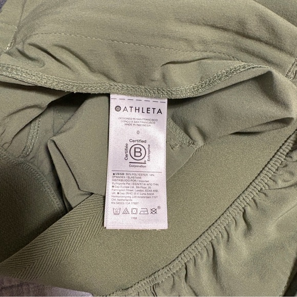 Athleta Green Wide Leg Pants - Picture 5 of 6